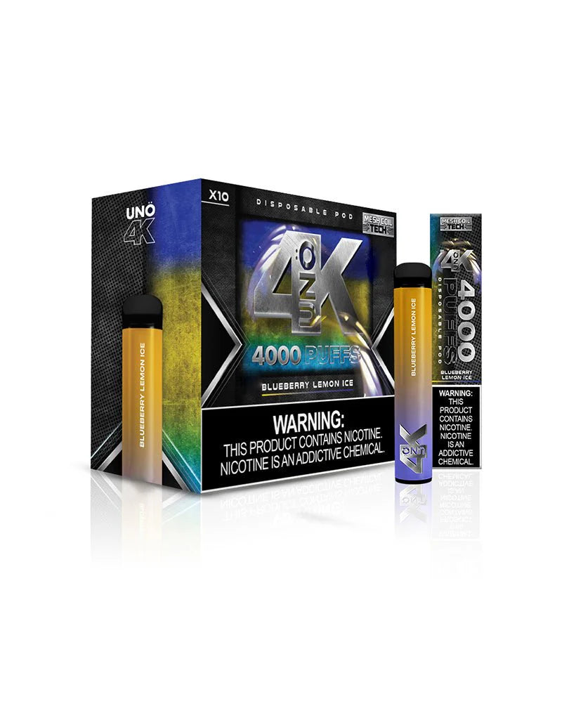 UNO 4K 4000 PUFFS DISPOSABLE (SB2024 COMPLIANT)
