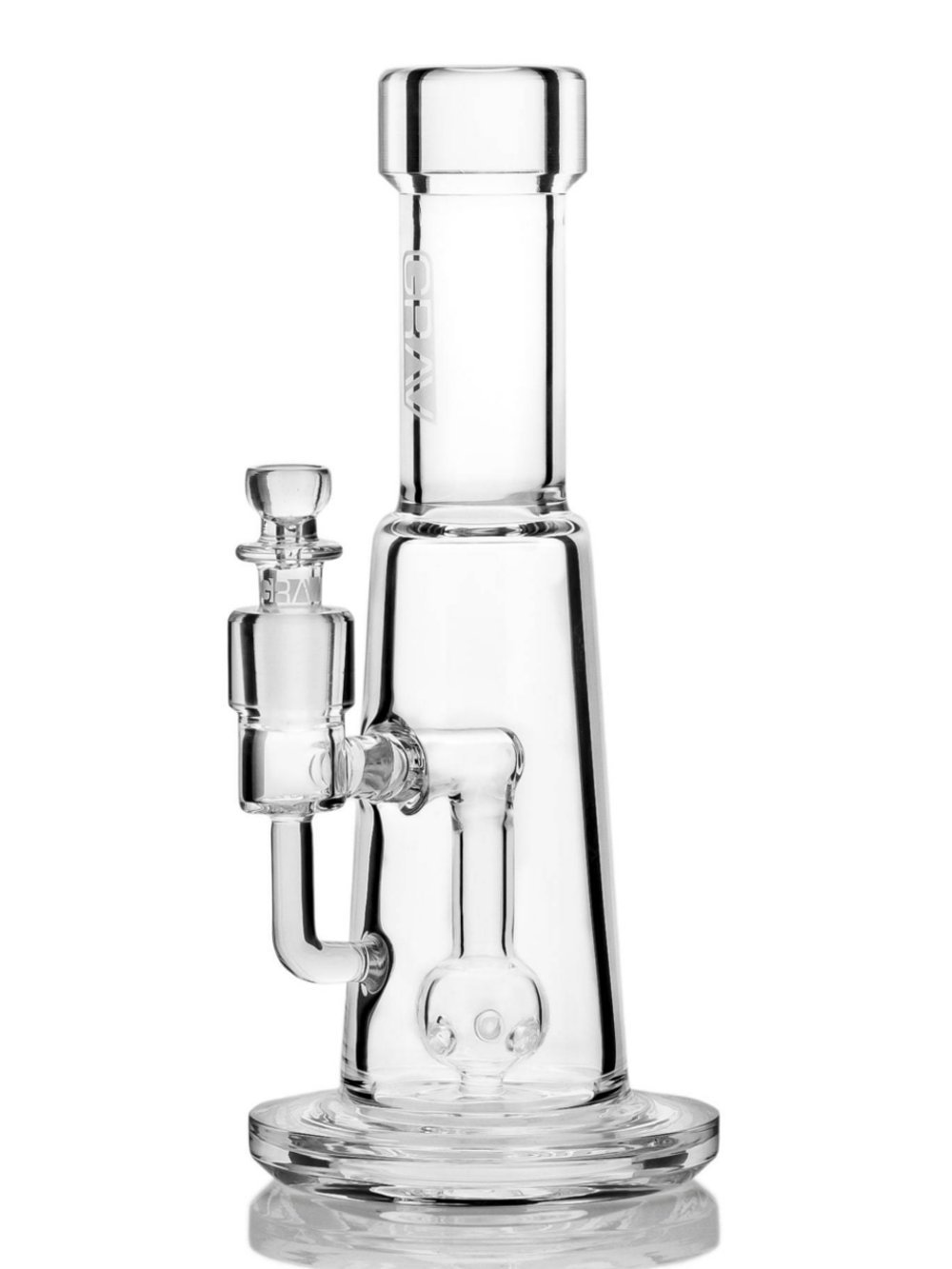 GRAV Clear Straight Base Water Pipe (Small)