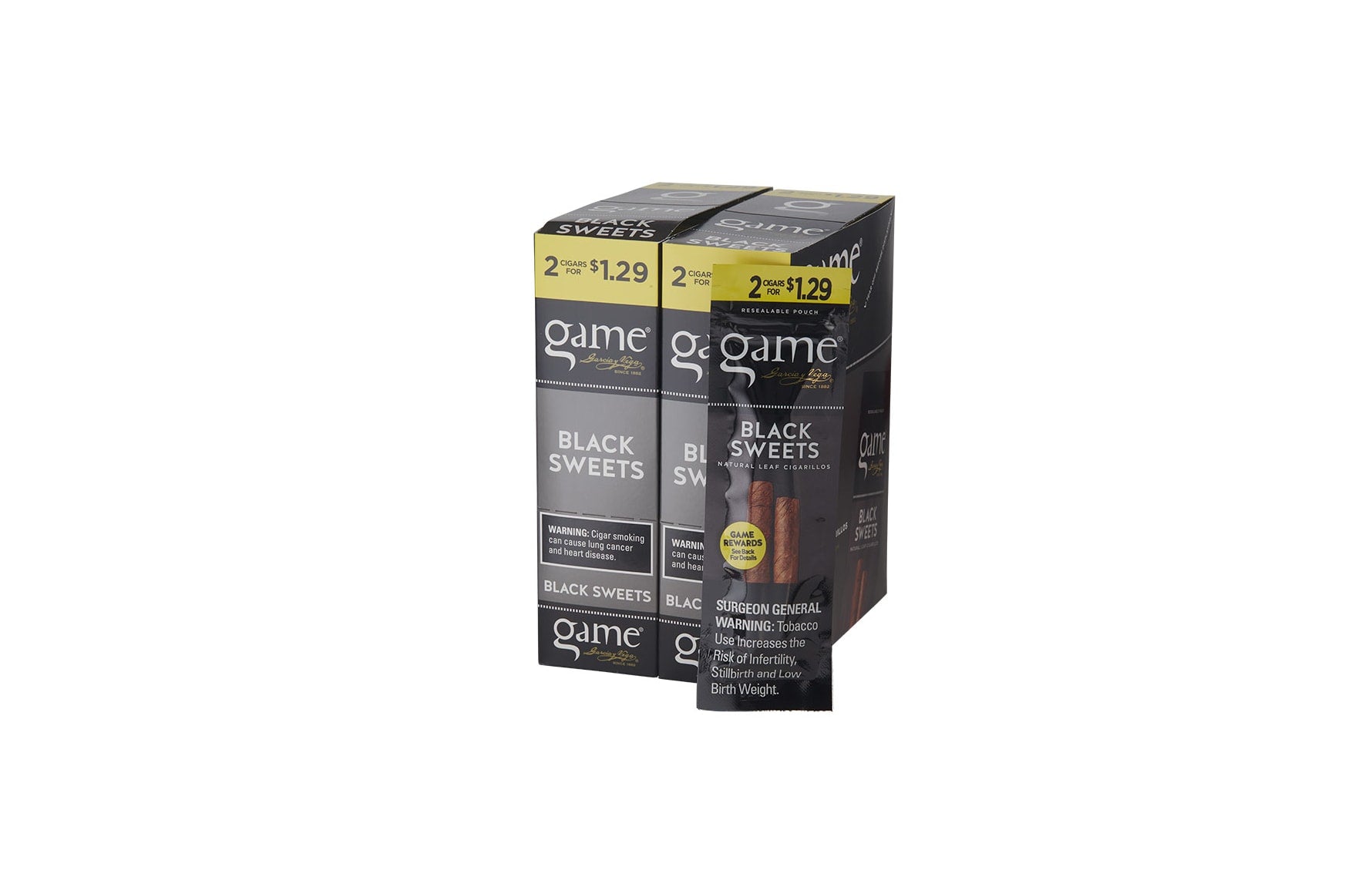 Game Cigars 2-Pack Black Sweets