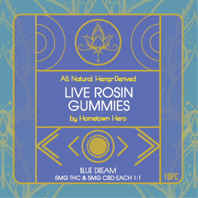 Hometown Hero Delta 9 Live Rosin Gummies 5Mg