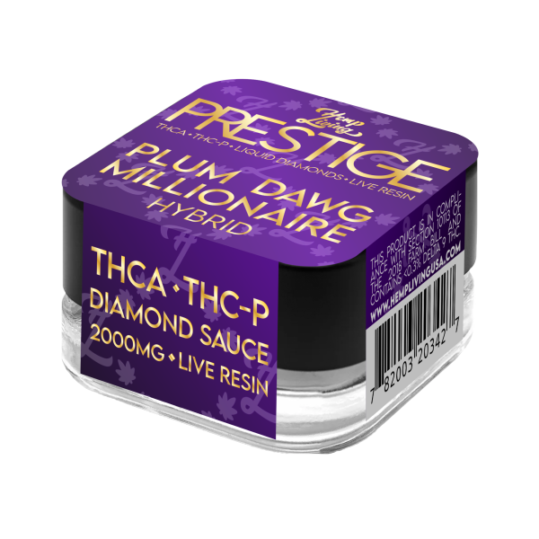 Hemp Living Prestige 2G THCA THCP Diamond Sauce W/ Live Resin Concentrate