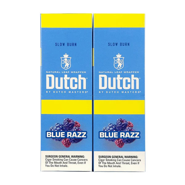 DUTCH NATURAL LEAF WRAPPER CIGARILLOS - BLUE RAZZ