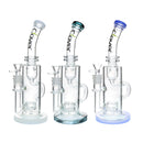 Clover Glass 14" 2-Piece Inline Perc Glyco Neck Water Pipe
