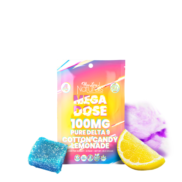 HEMP LIVING NATURALS MEGA DOSE 25MG PURE D9 GUMMIES
