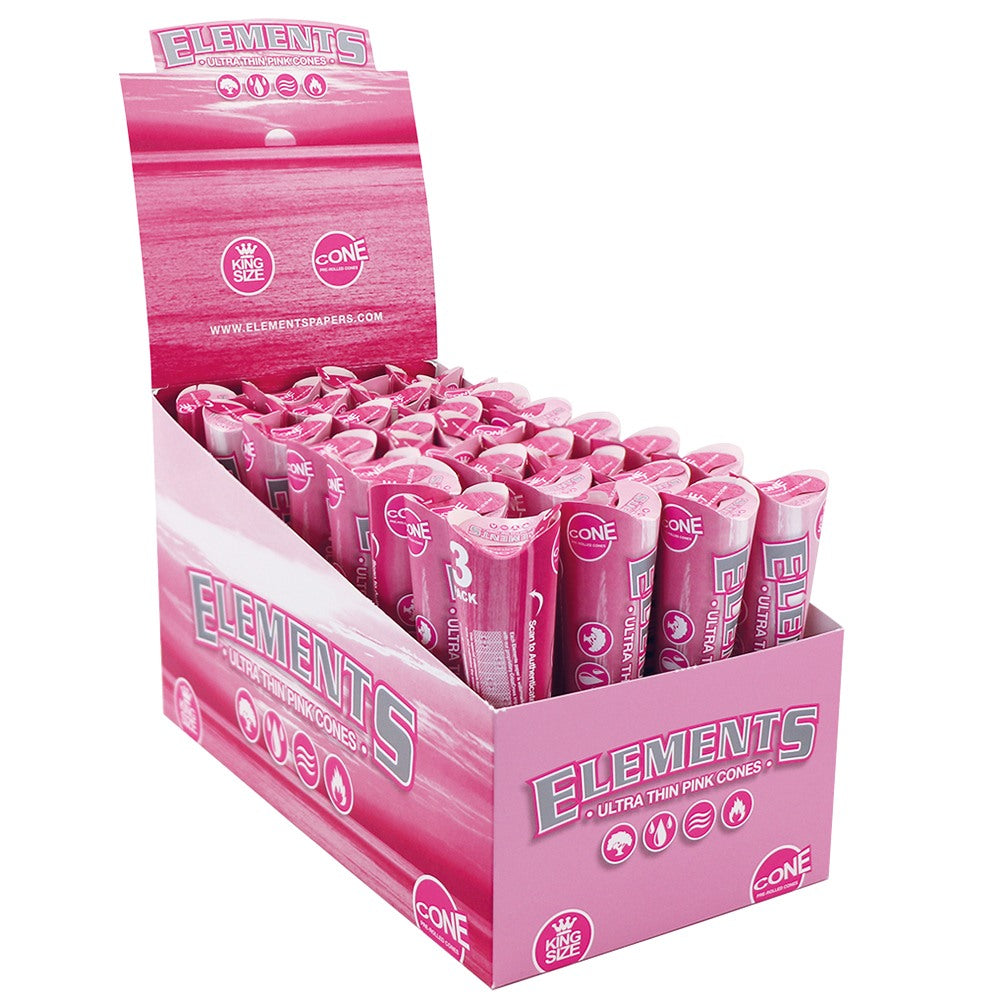 PINK ELEMENT KING SIZE CONES (3PK)
