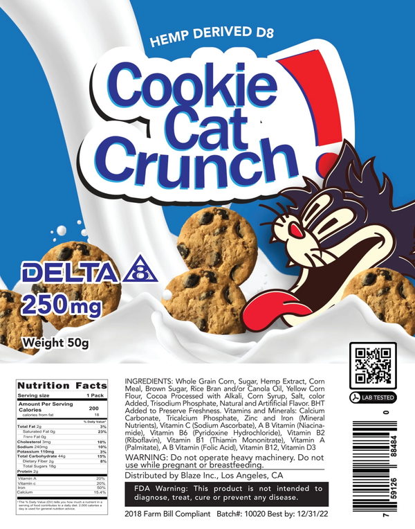 Cookie Cat Crunch - 250mg Delta 8