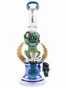 Tattoo 11" Goblin Face Dual Horned Banger Hanger Water Pipe