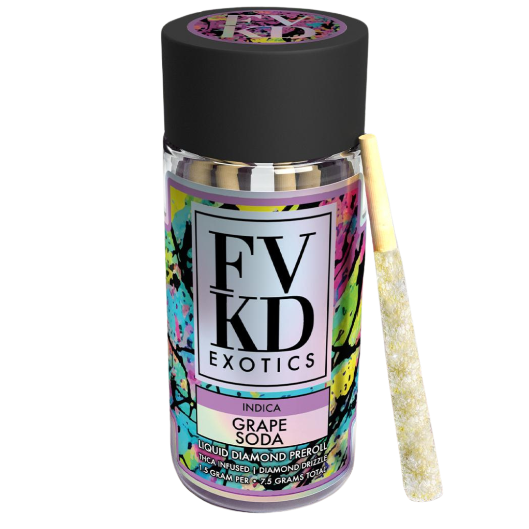 FVKD Exotics THCA 7.5G Pre-Rolls (5Ct)