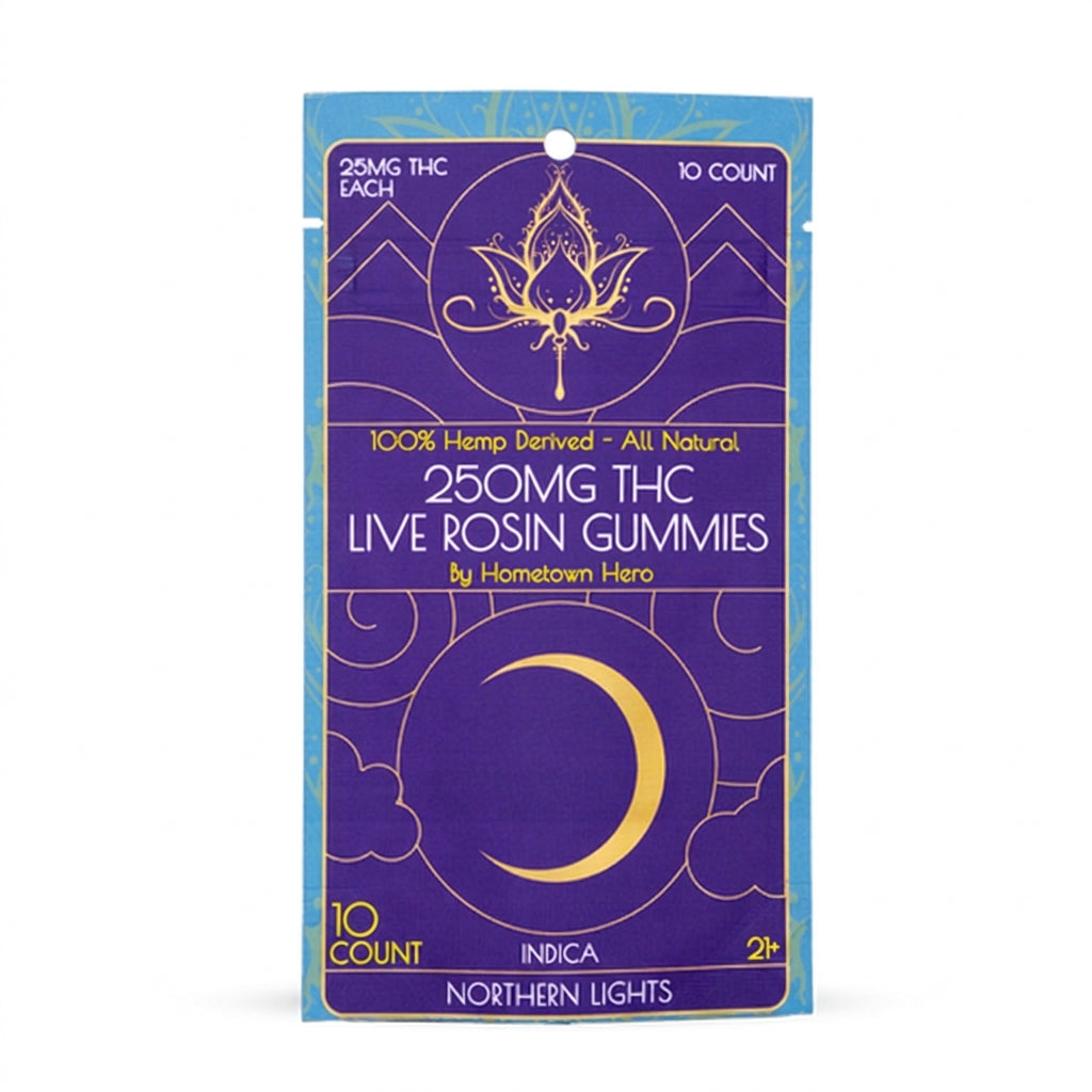 Hometown Hero Live Rosin Delta 9 Gummies 250mg