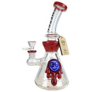 Cheech Glass 9" Color Trim Dichro Face Water Pipe