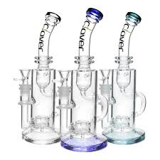 CLOVER GLASS - 7" MORPHING FORMS RECYCLER WATER PIPE