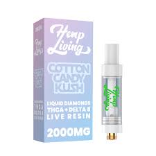 Hemp Living THCA + D8 2G Live Resin Diamond Cartridge