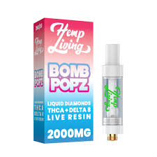 Hemp Living THCA + D8 2G Live Resin Diamond Cartridge