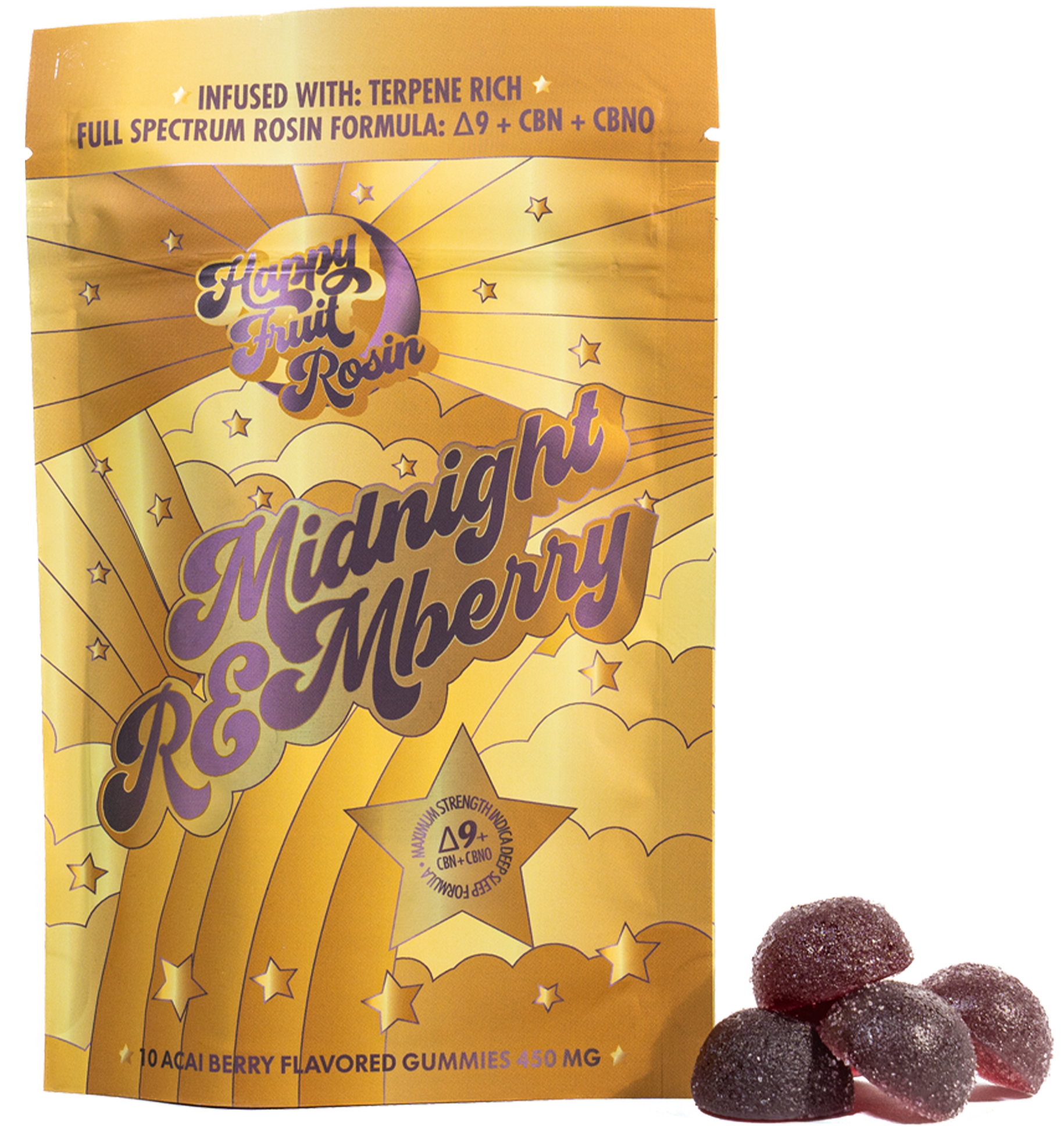 Happy Fruit Rosin Gummies 10Ct 450Mg