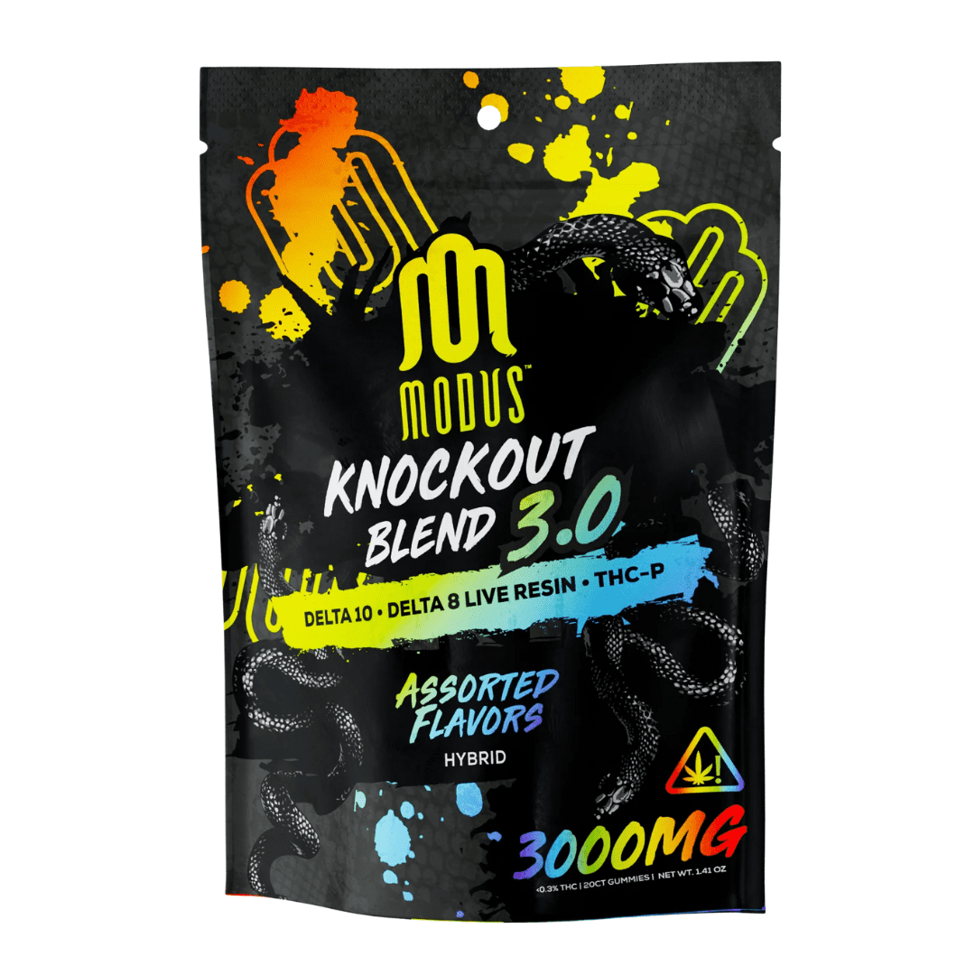 Modus Knockout Blend 3.0 D8 D10 THCA (3000Mg) Gummies Modus Knockout Blend 3.0 D8 D10 THCA (3000Mg) Gummies