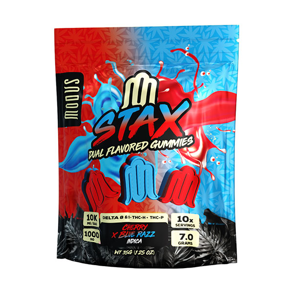 MODUS STAX D9/D8/THCP 1000MG DUAL FLAVORED GUMMIES(10CT)