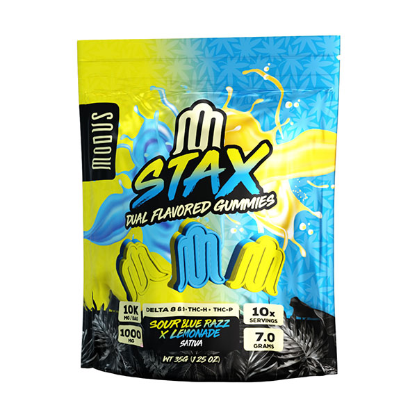 MODUS STAX D9/D8/THCP 1000MG DUAL FLAVORED GUMMIES(10CT)