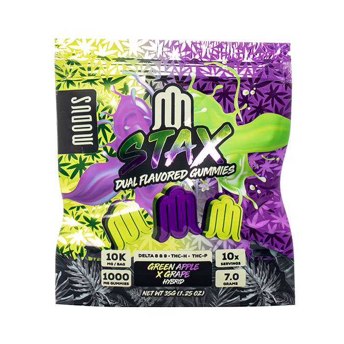 MODUS STAX D9/D8/THCP 1000MG DUAL FLAVORED GUMMIES(10CT)