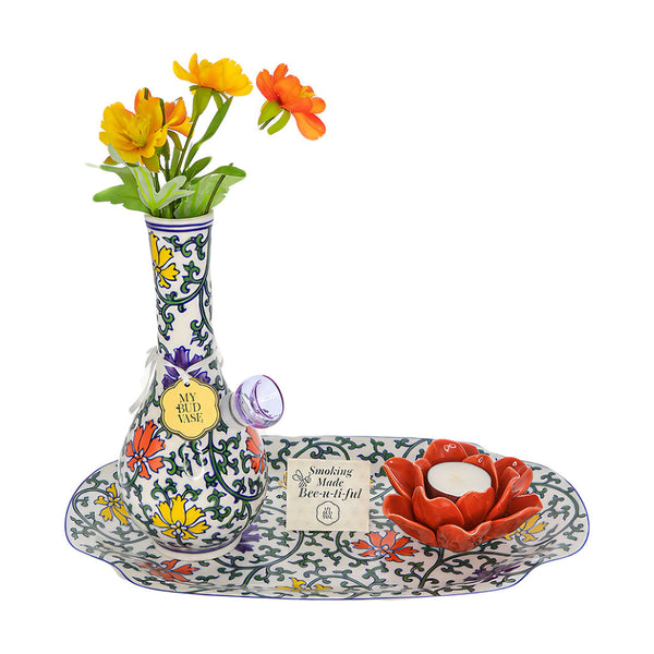 My Bud Vase Lotus (W/ Tray & Candle)