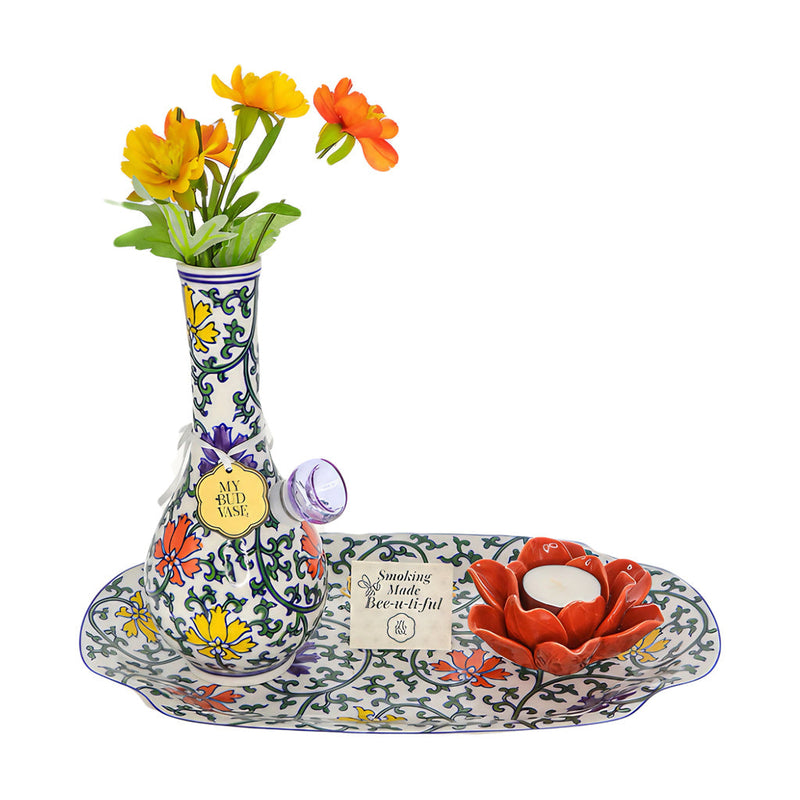 My Bud Vase Lotus (W/ Tray & Candle)