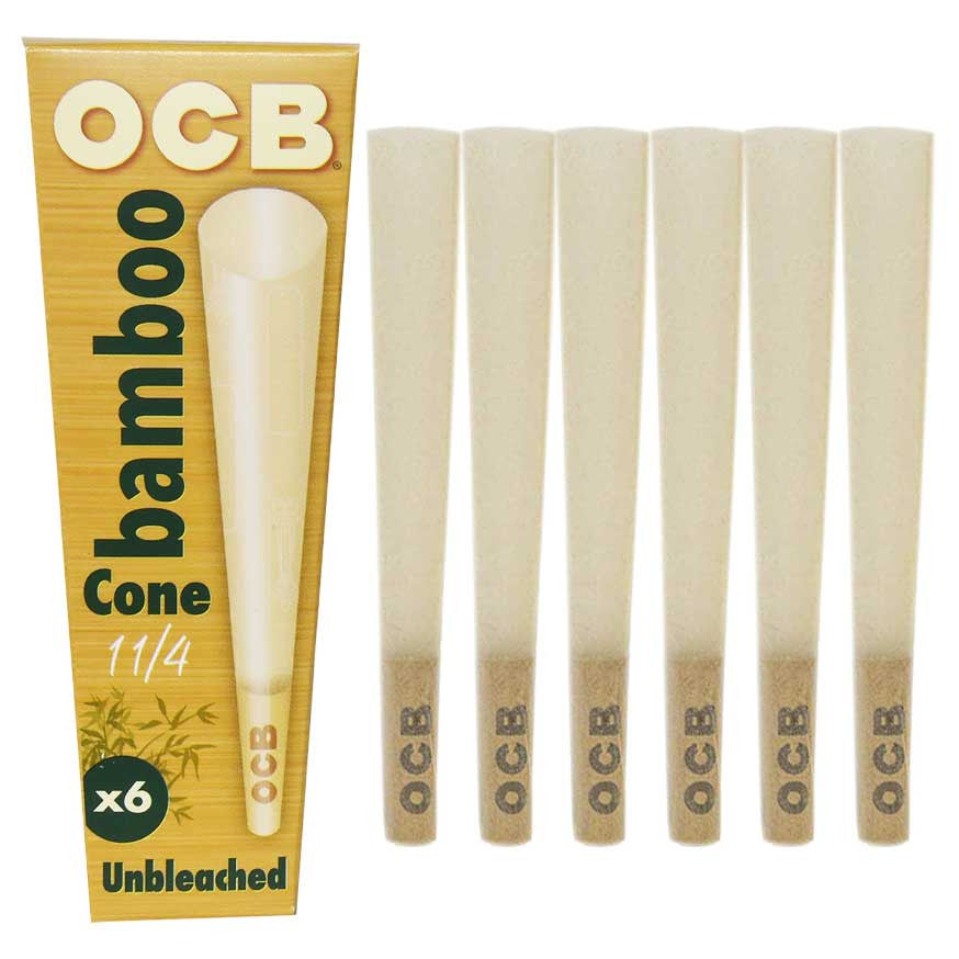 OCB Bamboo 1 1/4 Cones 6 Pack