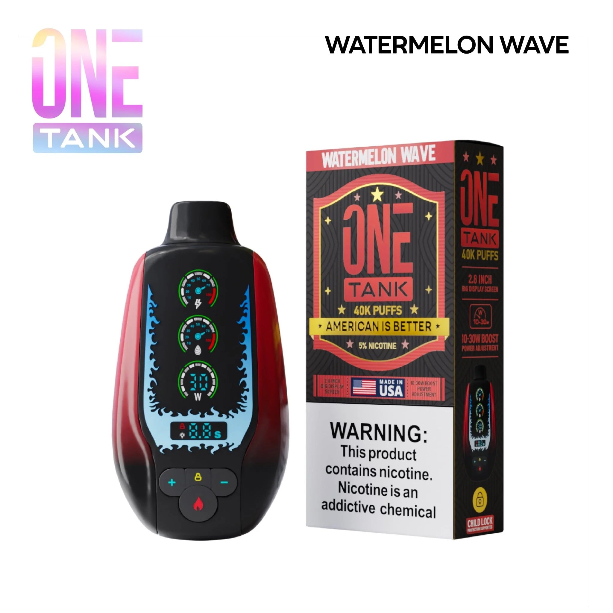 ONE TANK 40K PUFF DISPOSABLES *MADE IN USA*