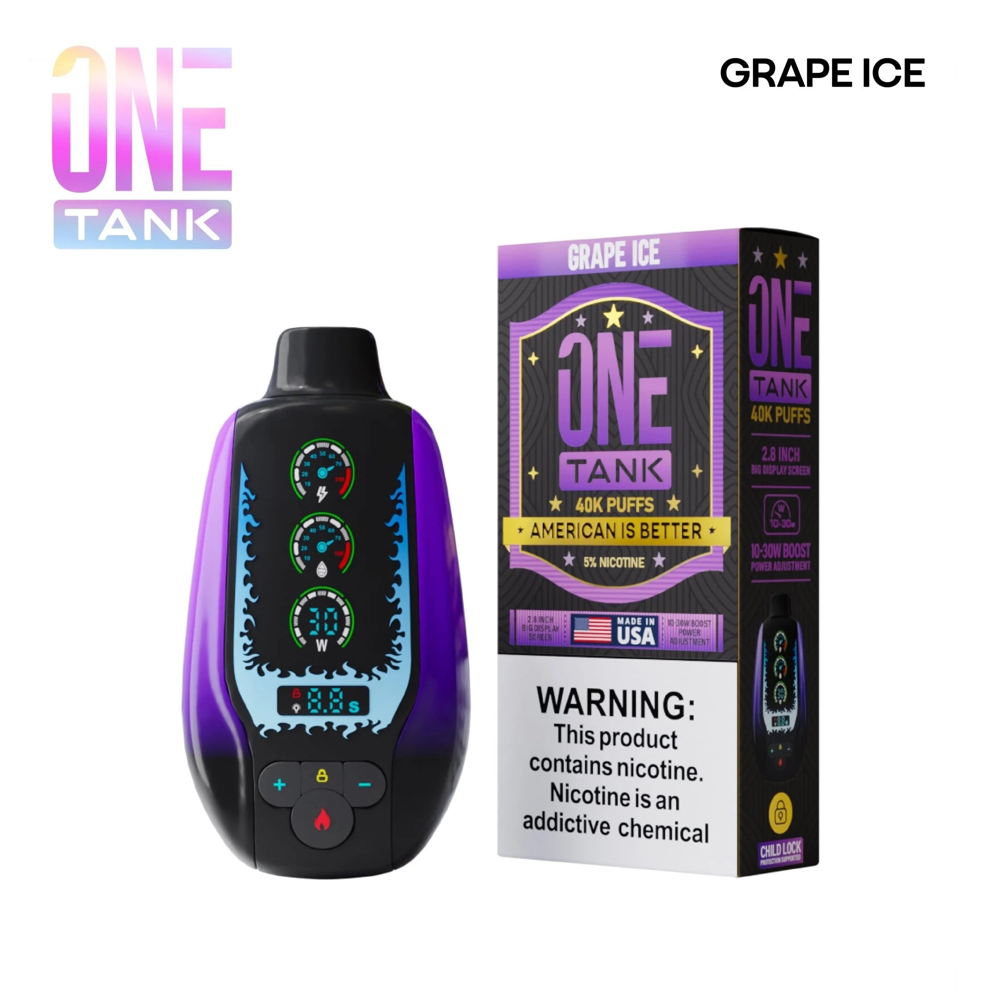 ONE TANK 40K PUFF DISPOSABLES *MADE IN USA*