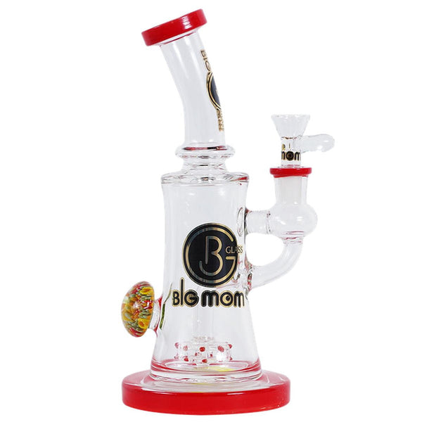 Big Mom Glass 10" Color Trim Flower Pendant Water Pipe
