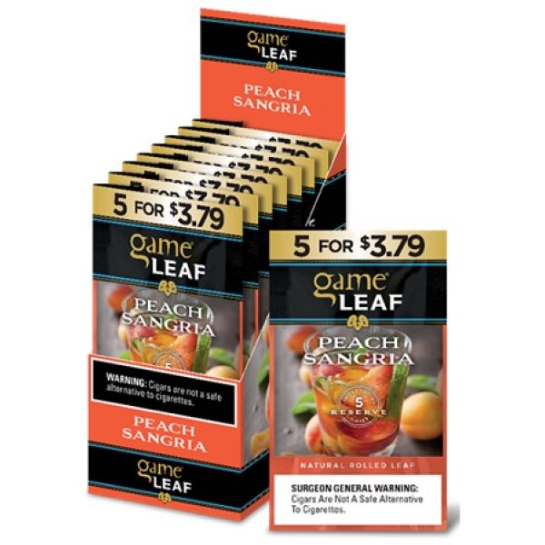 GAME LEAF CIGARS - PEACH SANGRIA (5 COUNT)