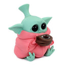 4.6" Sitting Baby Yoda Silicone Bubbler