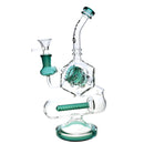 Glass Water Pipe Neck Cube With Inline Perc