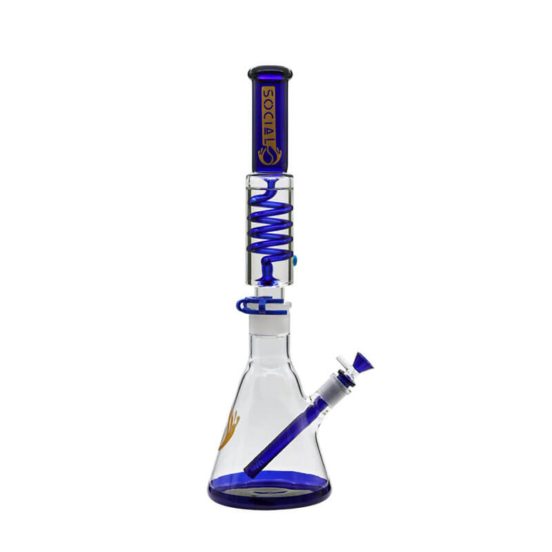 SOCIAL GLASS 18" PERSIUS COIL PERC GEL BEAKER