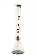 Frosted 9Mm Glass 18" Straight Hamsa