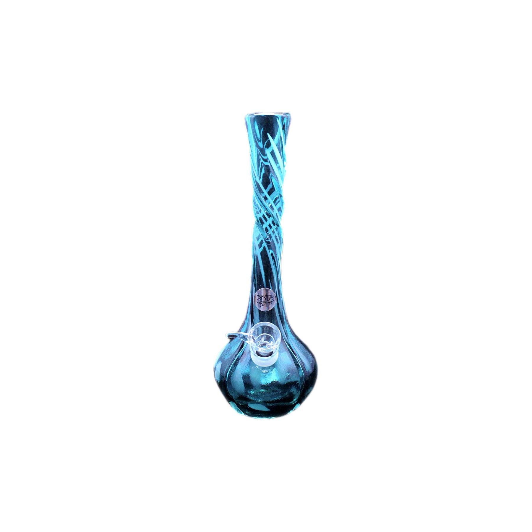 Twisted Sister Glassworks 10" Vase W/ Twisted Neck (St6)