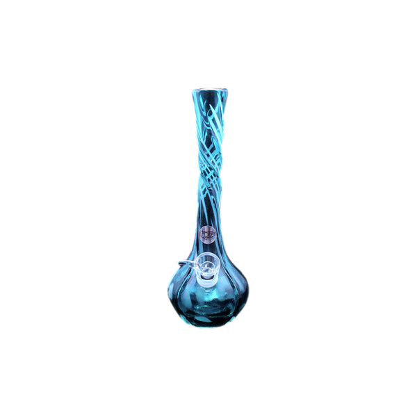 Twisted Sister Glassworks 10" Vase W/ Twisted Neck (St6)