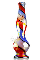 Twisted Sister Glassworks 16" Multi-Bubble With Wrap And Lilly Pad Base Lt6