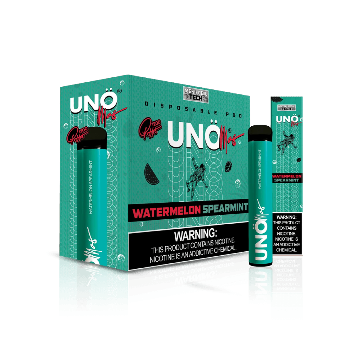 UNO MAS 1200 PUFFS DISPOSABLE (SB2024 COMPLIANT)