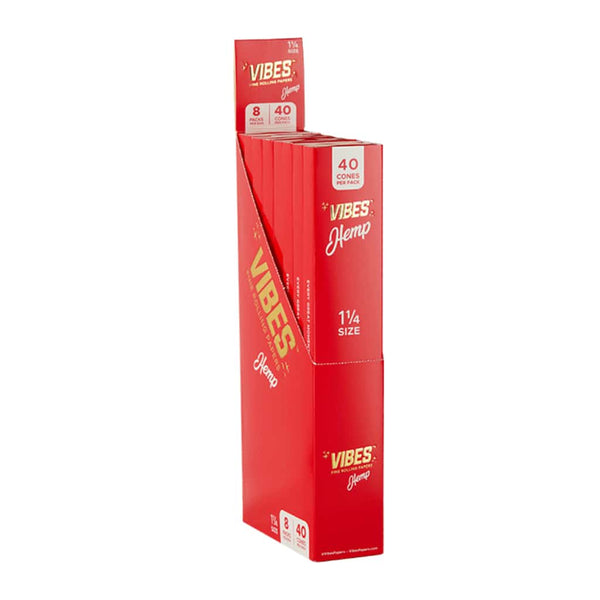 Vibes 1 1/4 Organic Hemp Cones - 40 Pack