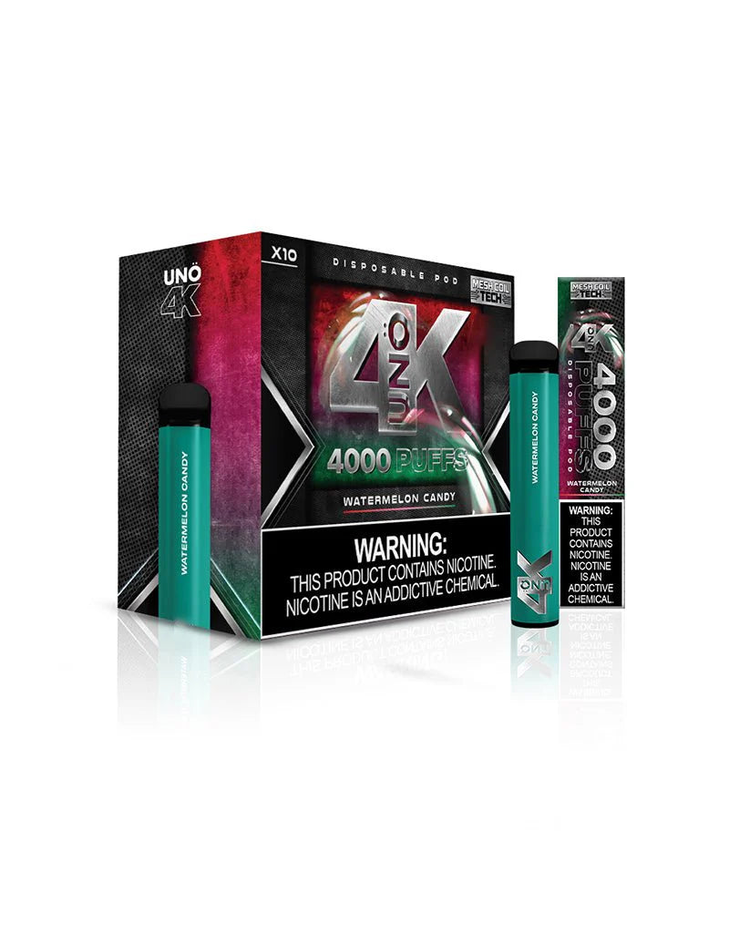 UNO 4K 4000 PUFFS DISPOSABLE (SB2024 COMPLIANT)