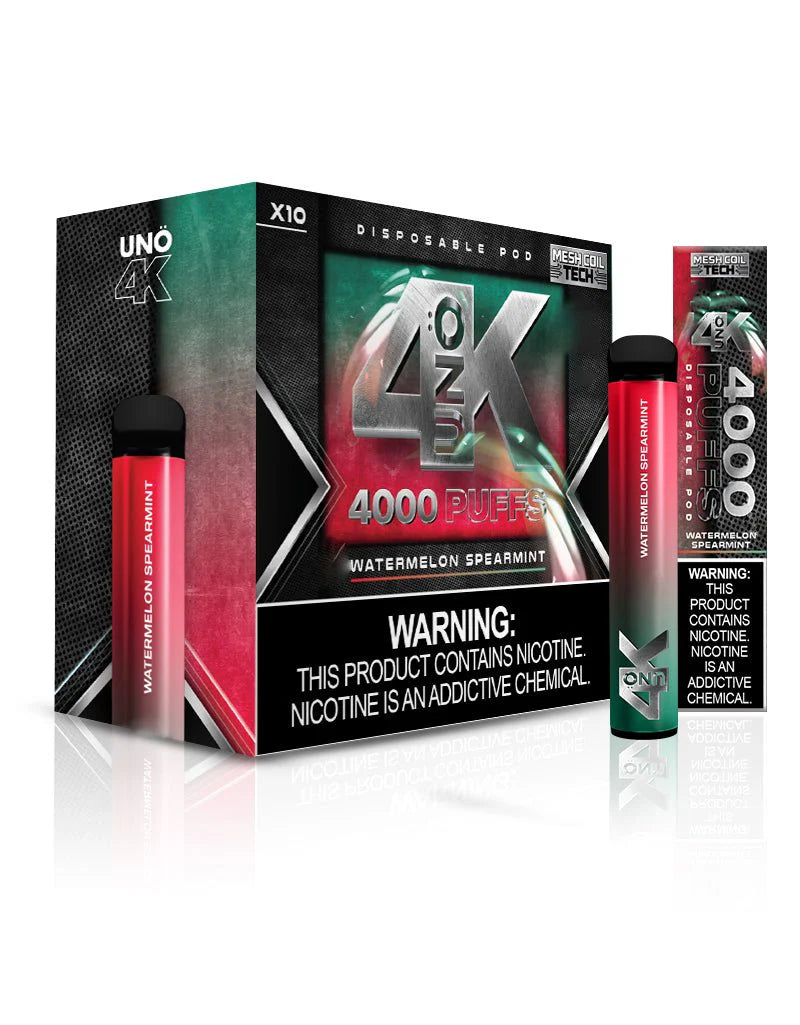 UNO 4K 4000 PUFFS DISPOSABLE (SB2024 COMPLIANT)